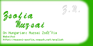 zsofia muzsai business card